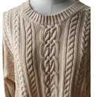 Mens Xl Fisherman Cable Knit Sweater Cream 100% Cotton Coastal Prep Pre-owned. Price: $24.99.