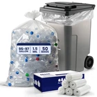 Plasticplace 95-96 Gallon Trash Bags, Clear, 1.5 Mil, 50 Count New. Price: $65.89.