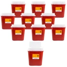 Medegen Stackable Biohazard Sharps Containers, 2 Gallon Cap Each - Case Of 10 New. Price: $92.00.