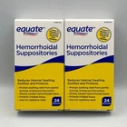 Pack Equate Hemorrhoidal Suppositories Relief From Itching Burning Exp. 11/27 New. Price: $24.99.