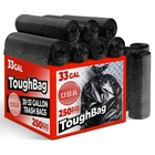 Toughbag 30-33 Gallon Trash Bags Heavy Duty, 32 X 38 Black Garbage 250 C... New. Price: $54.15.