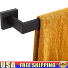 Stainless Steel Towel Bar Wall Mounted Matte Black Square Easy Installation New. Price: $36.92.