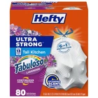 Hefty Ultra Strong 13 Gallon Trash Bags Tall Kitchen Size New. Price: $17.00.