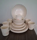 Corelle Vtg Forever Yours 30 Pc Set White/pink/teal Glossy Plates, Bowls, & Cups Used. Price: $198.95.