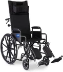 Reclining Wheelchair With Desk-length Arms, Nylon, 16" Wide, Each New. Price: $200.00.