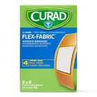 Medline Curad Flex-fabric Adhesive Bandages, X-large 2X4, 50 Count New. Price: $10.16.