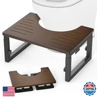 Bamboo Toilet Stool Squat, 7IN 8 & 9IN Adjustable Heights, Foldable Poop New. Price: $55.49.