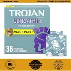 Trojan Ultra Thin Lubricated Latex Condoms 36 Count New Box. Price: $22.99.
