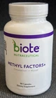 Biote Factors+ Methylation Support Circulation Mood 90 Capsules New. Price: $54.95.