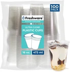 Freshware Clear, Heavy-duty 16 Oz Disposable Plastic Cups, Bpa Free (100 Pieces) New. Price: $68.99.