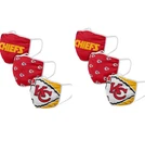 Kansas City Chiefs Foco Adult Face Cover Mask 6 Pack Nfl Licensed Washable New. Price: $16.20.