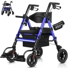 Strollaid Walkers For Seniors,heavy Duty Rollator Wheelchair Combo, 2 In Open. Price: $169.95.