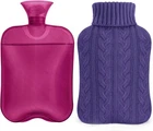 Samply Hot Water Bottle With Knitted Cover, 2L Bag For Purple New. Price: $19.45.