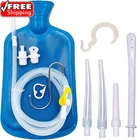 Enema Kit 2L Bag 5.0FT. Long Silicone Hose Multi-size Reusable Tips New. Price: $28.44.
