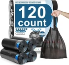 120 COUNT-4 Gallon Trash Bags Drawstring, Black (pack Of 1), New. Price: $16.83.