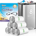 Teivio 8 Gal Drawstring Trash Bags 115 Ct White Kitchen Bin Liners New. Price: $27.19.