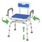 Loyoda Shower Chair With Padded Armrests And Backrest For Swivel, Blue New. Price: $100.41.