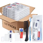 Hygiene Kit 100 Sets Toothbrush Toothpaste Comb Soap Floss Bulk Hqslsund Basic New. Price: $154.99.