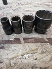 Husky Pro 1/2 Drive 12 Pt Impact Shallow Sockets 7/16 5/8 13/16 1-1/4 Used 4PC. Price: $14.99.