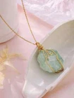 Natural Gemstone Necklace Chakra Pendant Energy Healing Crystal With Chain New. Price: $5.99.