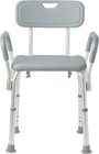 Medline Shower Chair With Backrest And Padded Armrests - 350 Lb. Capacity, Grey New. Price: $44.99.