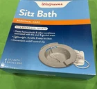 Walgreens Sitz Bath Basin Kit Personal Care Hemorrhoid Postpartum Relief Toilet Open. Price: $10.00.