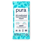 Pura Flushable Hemorrhoid Wipes Xl, 48 Count, (pack Of 1), White New. Price: $11.48.