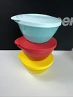 Tupperware Stack Store Serve Bowls 425ML / Cup 3S Red Yellow Light Blue New. Price: $24.95.