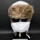 Winter Fur Ear Flap Hat Trapper Chic Russian Trooper Ski Cap Face Mask New. Price: $26.40.