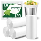 120 Counts 1.6 Gallon Small Trash Bags, Mini Garbage Fit 1.2-2 Gal, 4.5... New. Price: $15.89.