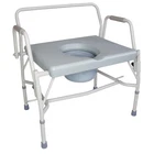 Portable Toilet Commode Extra Wide 500LB Capacity Adjustable Legs Grey Drop Seat New. Price: $129.99.