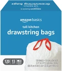 Trash Bags Tall Kitchen Drawstring Unscented 13 Gallon 120 Count Pack Of New. Price: $27.44.