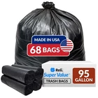 Reli. 95 Gallon Trash Bags Heavy Duty 68 Count Bulk Made In Usa Large New. Price: $77.50.