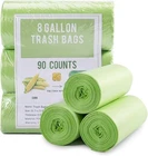 Jaoul Trash 8 Gallon, Medium Garbage Bags, 90 Count (pack Of 1), Green New. Price: $21.46.
