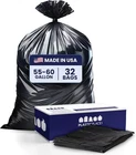 32 Pack Contractor Trash Bags 55-60 Gallon Heavy Duty 3.0 Mil Garbage Black New. Price: $58.85.