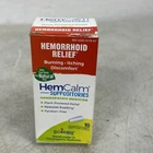 Boiron Hemcalm Suppositories For Hemorrhoid Relief Of 10 Count (pack 1) 6/26 New. Price: $12.95.