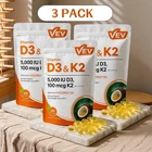 3PCS Vev D3 K2 10000 Iu Softgels With Coconut Oil, 2-IN-1 Vitamin Support 300 Ct New. Price: $24.88.