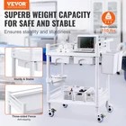 2 Tiers Lab Carts, Utility With Trays, White New. Price: $139.26.