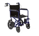 Medline Basic Aluminum Transport Chair Blue 12 In. Wheels 300 Lb. Capacity Ct. New. Price: $157.53.