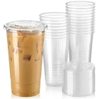 Fit Meal Prep 50 Pack 32 Clear Plastic Cups With Flat Lids, Oz, New. Price: $36.68.
