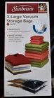 2 New Sunbeam X-large Vacuum Storage Bags Heavy Duty Per Pack. Price: $20.00.
