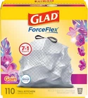 Forceflex Tall Kitchen Trash Bags, 13 Gallon, Gain Moonlight Breeze, 110 Ct (pac New. Price: $35.68.
