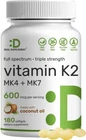 Vitamin K2 Supplement 600MCG, 180 Virgin Coconut Oil Softgels (6 Month Supply) New. Price: $33.55.