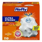 Hefty Ultra Strong 13 Gallon Trash Bags, Tall 110 Count (pack Of 1), White New. Price: $38.90.