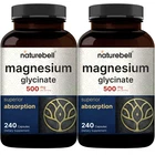 Naturebell Magnesium Glycinate 500MG, 480 Capsules (2 Pack) 100% Chelated New. Price: $49.33.
