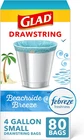 Glad Small Trash 4 Gallon, Febreze Beachside Breeze Garbage Bags, Odor Resi New. Price: $33.17.