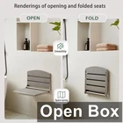 Jemkelly 17.5" Wall Mounted,foldable Shower Bench Chair, Grey New. Price: $65.69.