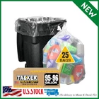 95-100 Gallon Clear Trash Bags Heavy Duty 25 Extra Large 96 New. Price: $43.18.