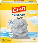 Glad Forceflex Tall Kitchen Trash Bags, 13 Gallon, Fresh Clean, 140 Count (packa New. Price: $44.84.