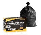 Contractor Garbage Bags 42 Gallon - Pack Of 20 Black 3 Mil Strength Heavy Dut... New. Price: $31.69.